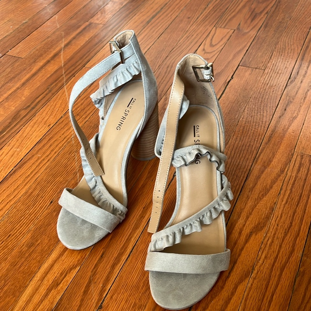 Grey Suede Heels
